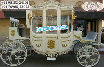 Presidential White Gold Indian Wedding Buggy