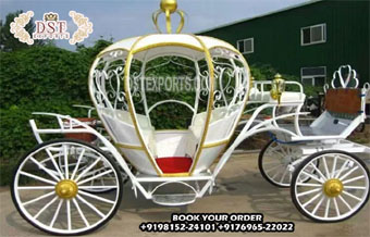 Gorgeous  Cinderella Horse Carriage With Crown