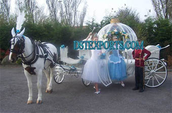 Beautiful Covered Cinderella Horse Drawn Carriage