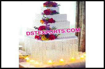 Wedding Square Crystal Cake Stand