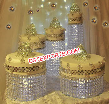 Crystal Wedding Cake Stands
