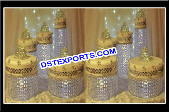 Wedding Gold Crystal Cake Stands