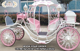 Pink Cinderella Horse Carriage for Wedding
